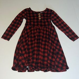 Posh Peanut Grayson Plaid Twirl Dress - 2T